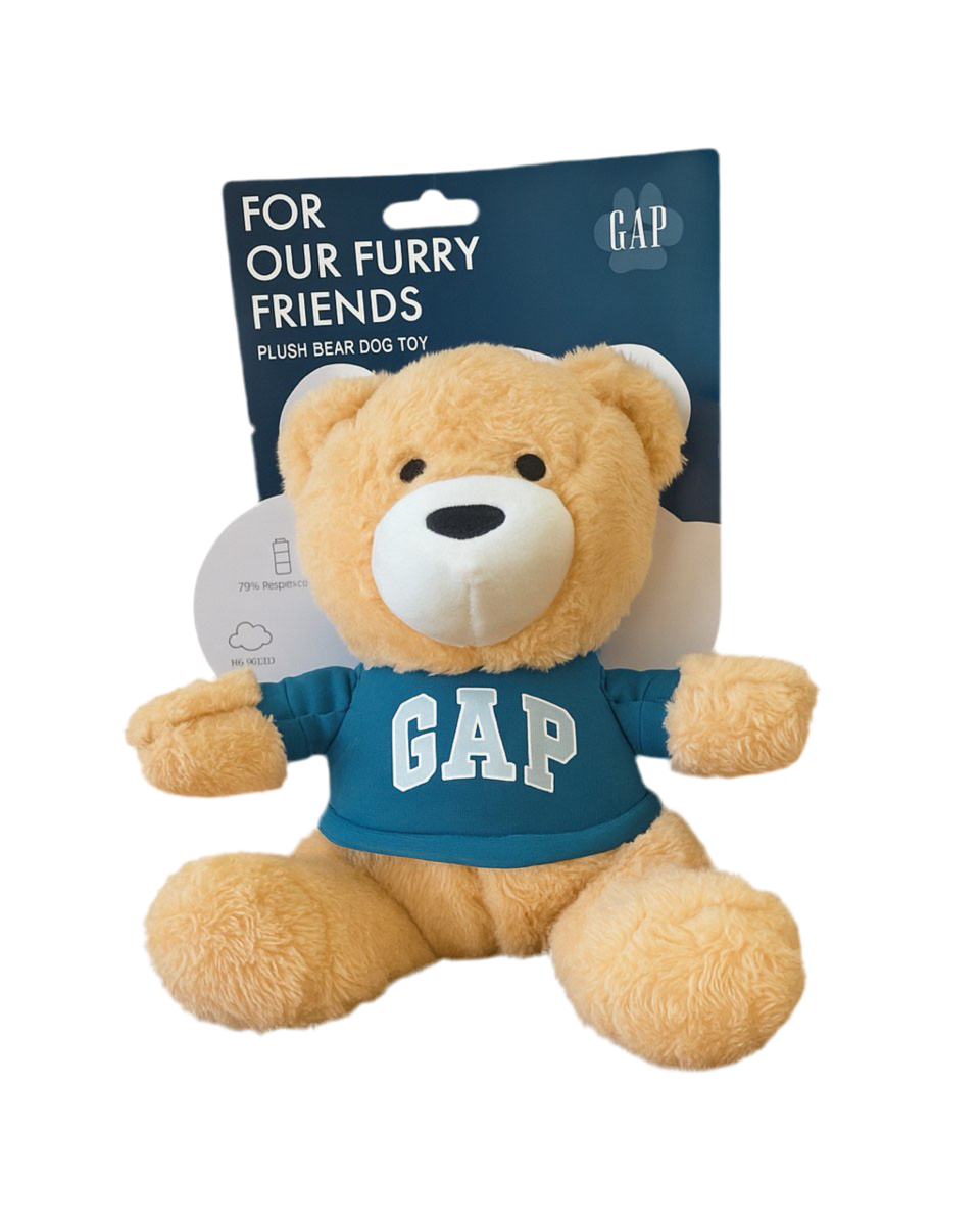 Gap Plush Teddy Bear With Squeaker Dog Toy