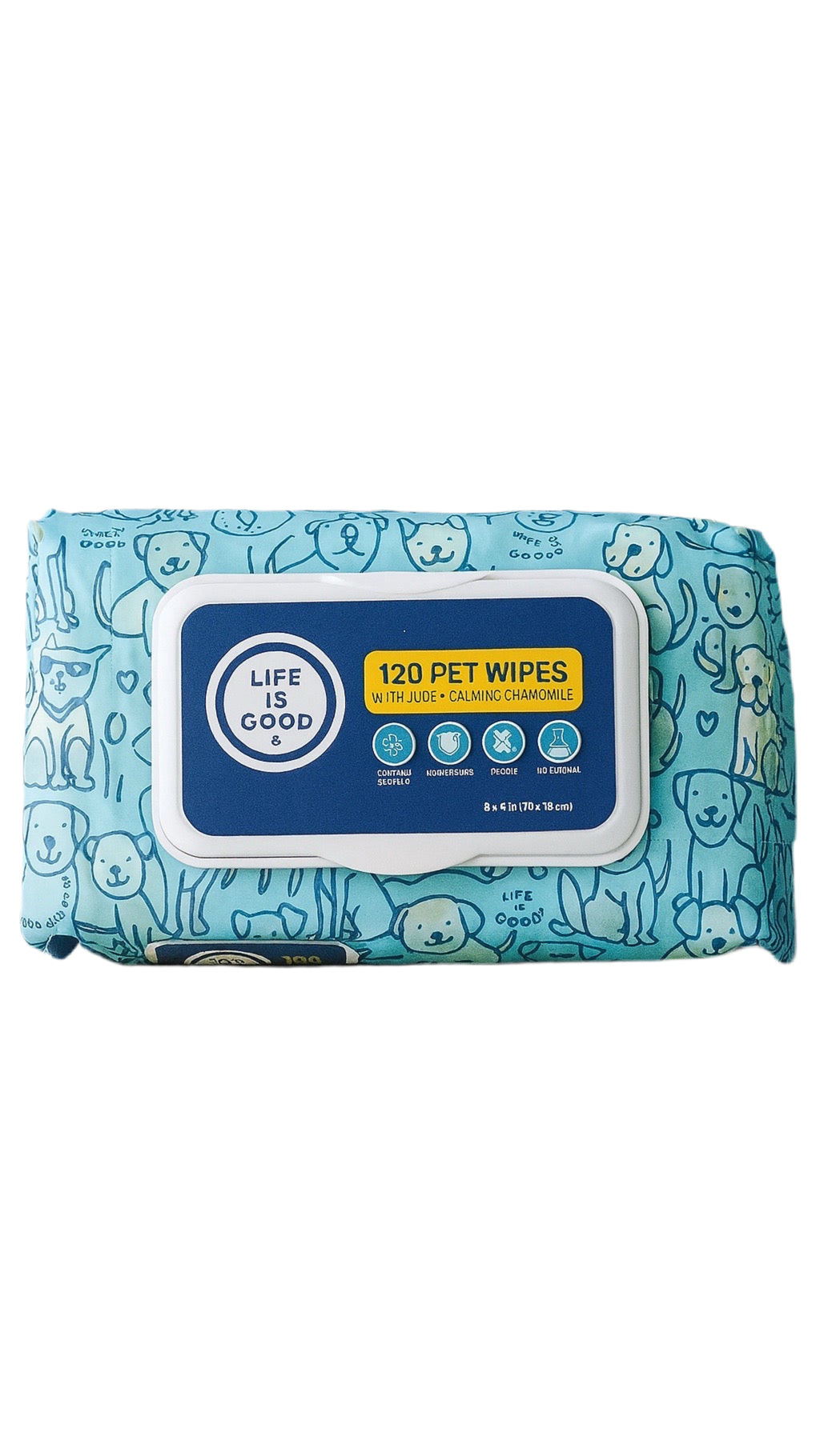 Life is Good – 120 Pet Wipes with Aloe & Calming Chamomile