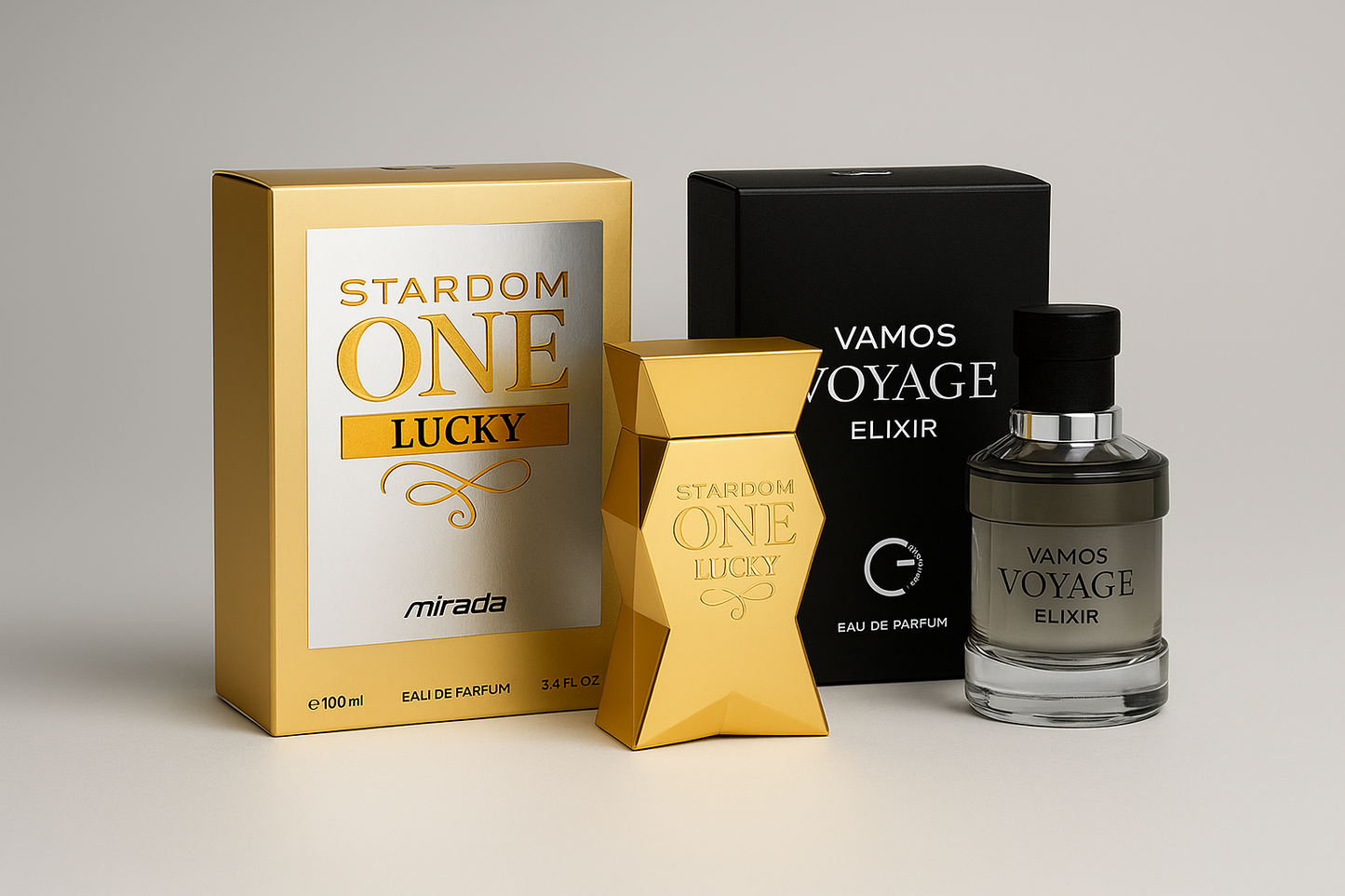 Combo Masculino Élite – Stardom One Lucky & Vamos Voyage Elixir